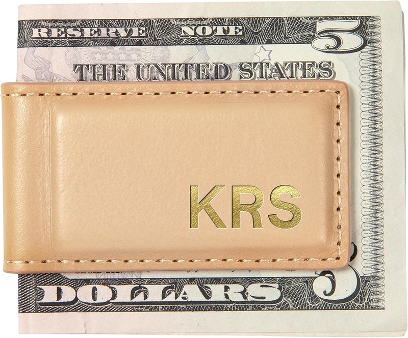 NORTHWIND Personalized Magnetic Leather Money Clip – Full Grain Leather Slim Wallet – Handmade in USA – Minimalist Cash Holder - Image 1